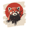 Panda roux rétro