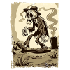 Skeleton Gentleman in the Cemetery