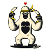 Ninja gorilla with bananas