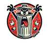 Drôle de monstre de poubelle