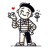 Cheerful French Mime