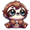 Chibi-Faultier – Extra Süßes Cartoon