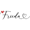 Frieda Nom Prénom Calligraphie coeur