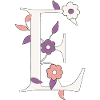 Letter E Monogram Retro