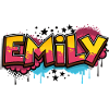 Emily Graffiti Cool Nom Prénom