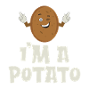 Funny potato costume potato