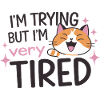 Tired Cat Trying