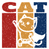 Superhero Cat Retro Design
