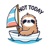 Sailing boat with sloth