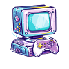 Gaming PC Comic Style