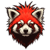 Red punk panda