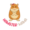 Loving hamster mom illustration