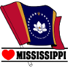 Flag Mississippi heart MISSISSIPPI
