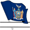 Flag New York text banner
