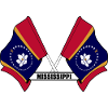 Deux drapeaux texte MISSISSIPPI