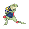 Frog Volleyball Player Volleyball