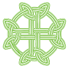 Celtic Cross Pattern Neon Green