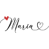 Maria Nom Prénom Calligraphie Coeur