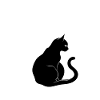 Letter S with cat