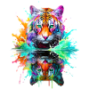 Bemalte Tiger-Reflexion