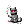 Kiffy Cat Cartoon Poster