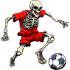 Skeleton Footballer (red)
