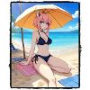 Mädchen am Strand Anime