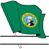 Flag Washington text banner
