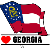 Flag Georgia heart GEORGIA