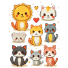 Cute Cats Illustration