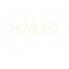Speech bubble Hello