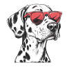 Dalmatiner mit Sonnenbrille