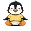 pingouin joyeux avec t-shirt