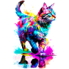 Painted Tabby Cat