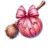 Coquette Bow Broomball Player Broomballer