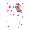 Autismus Schmetterling Puzzle Handzeichen