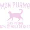 Humorvoller Katzenhaar-Pyjama