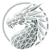 Blue Polygons Dragon Head
