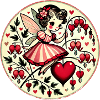 Saint-Valentin Fée Saignement Coeur Fleurs