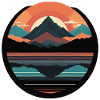 Mountains, nature, sunset