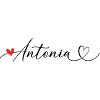 Antonia nom Prénom Calligraphie coeur