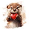 Lontra con cuore
