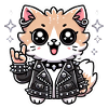 Metal Music Cat