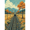 Landschaft mit Zug