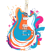 Bunte E-Gitarre