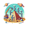 Aliens build pyramid