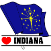 Flag Indiana heart INDIANA
