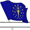 Flag Indiana text banner