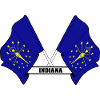 Two flags text INDIANA