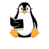 Reading Penguin With Glasses Illustration